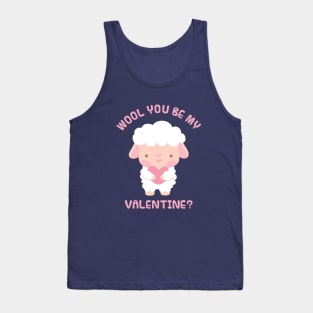 Cute Little Lamb Wool You Be My Valentine Tank Top